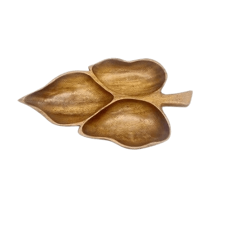 WOOD LEAF SERVING TRAY (NATURAL)